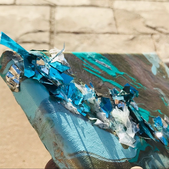 blue and pink abstract mixed artwork - Picture 8 of 13